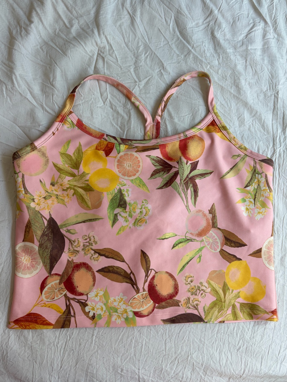 Beyond Yoga Pink Citrus Floral Girls One-Piece